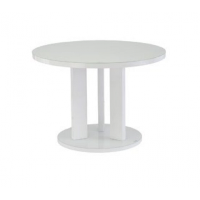 WOF Ellie white 1.07M Round Dining Table